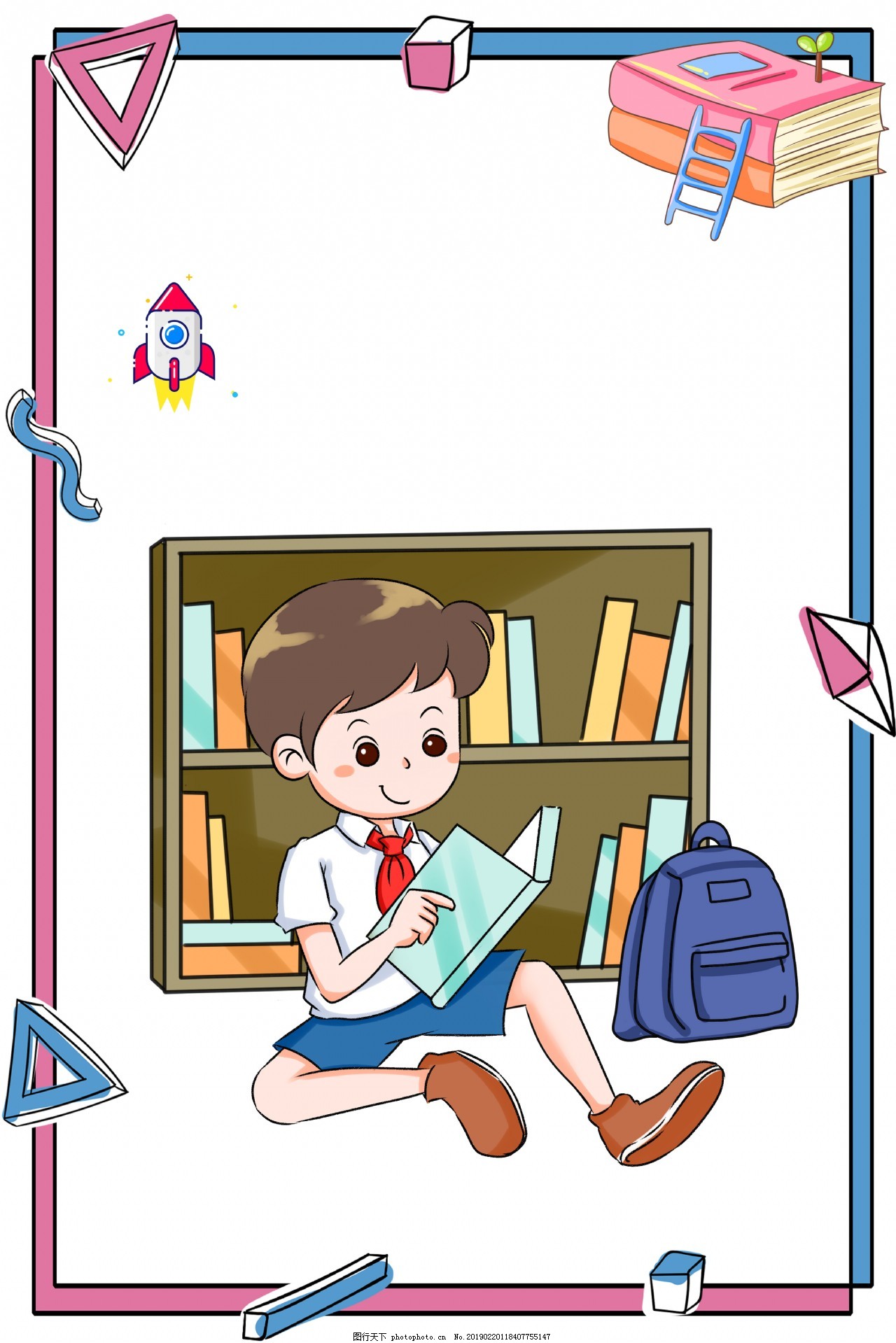 卡通4.2國際兒童圖書日背景圖片 報刊設計的創意與靈感